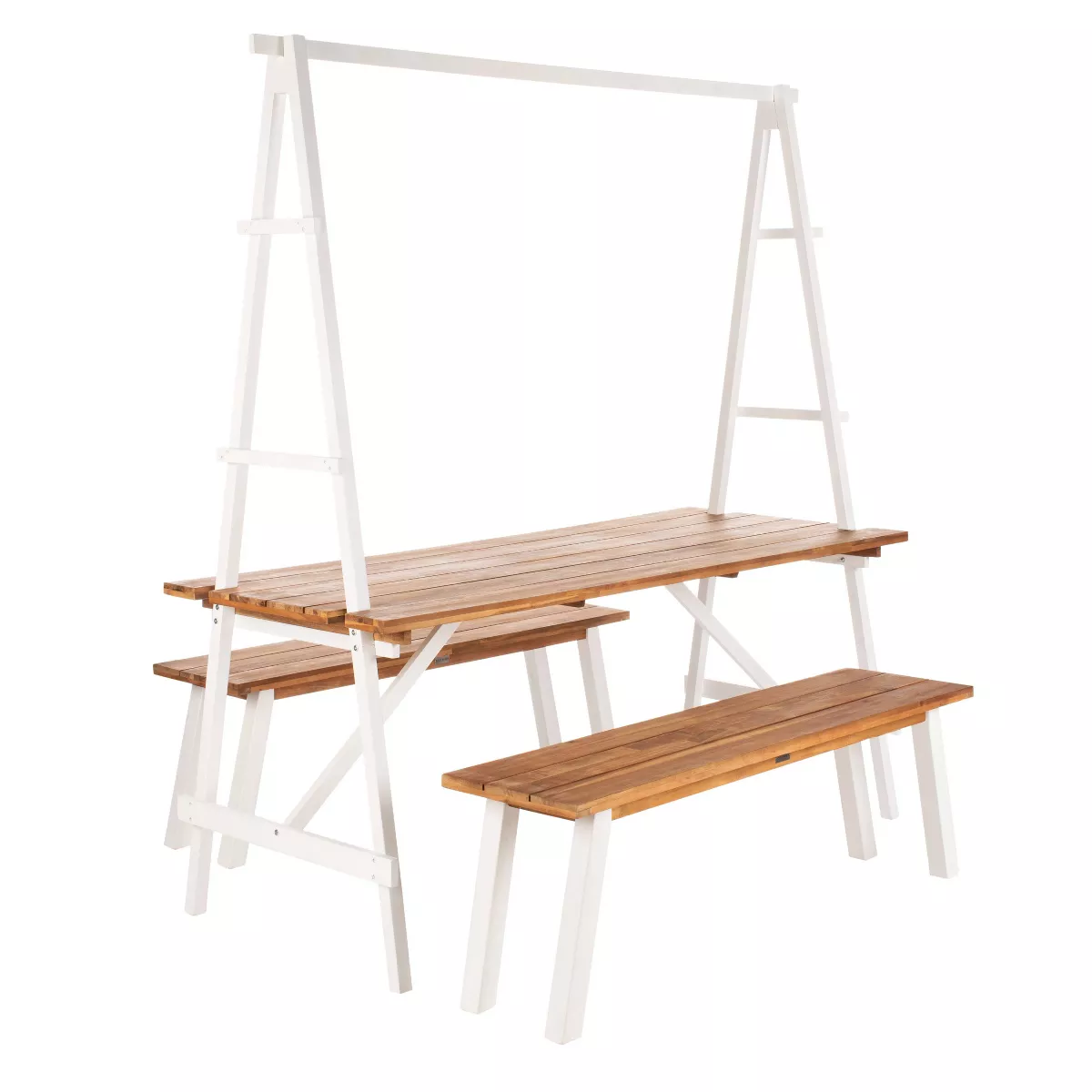 Willamy 3pc Dining Set - Natural/White - Safavieh