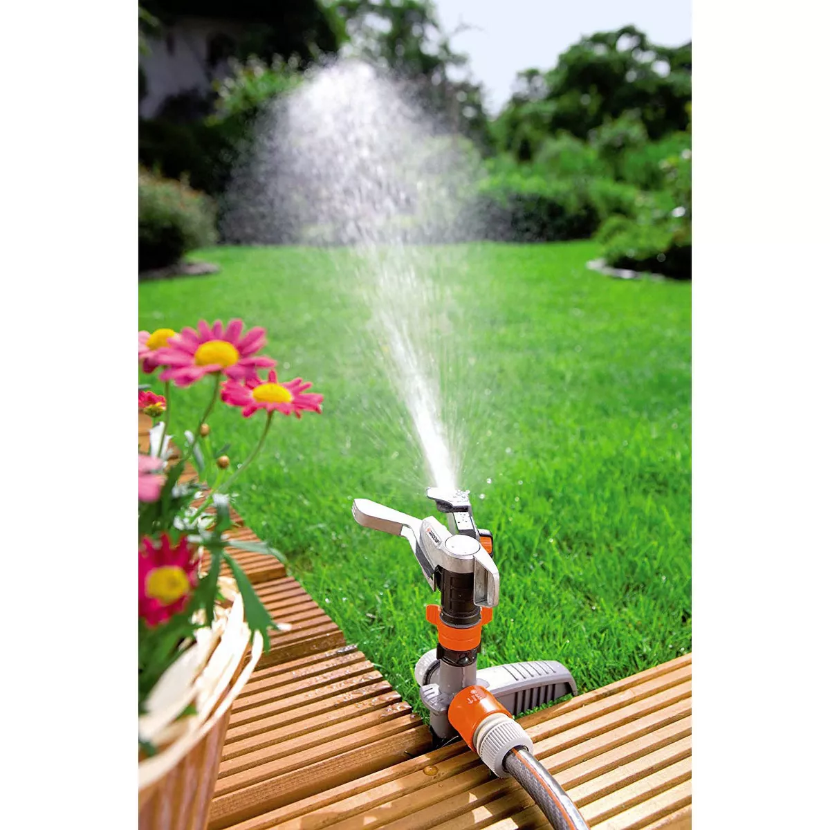 Gardena 5,200 Square Foot Pulsating Vertical Lawn and Garden Sprinkler on Spike for Watering and Irrigation (10 Pack)