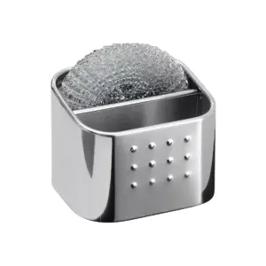 InterDesign Forma Stainless Steel Scrub Hub Sponge Caddy Polished