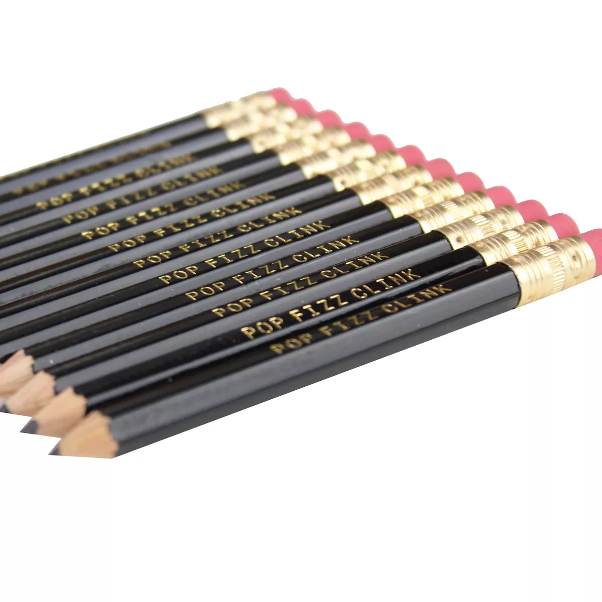 12ct Pop Fizz Clink Mini Party Pencils Black