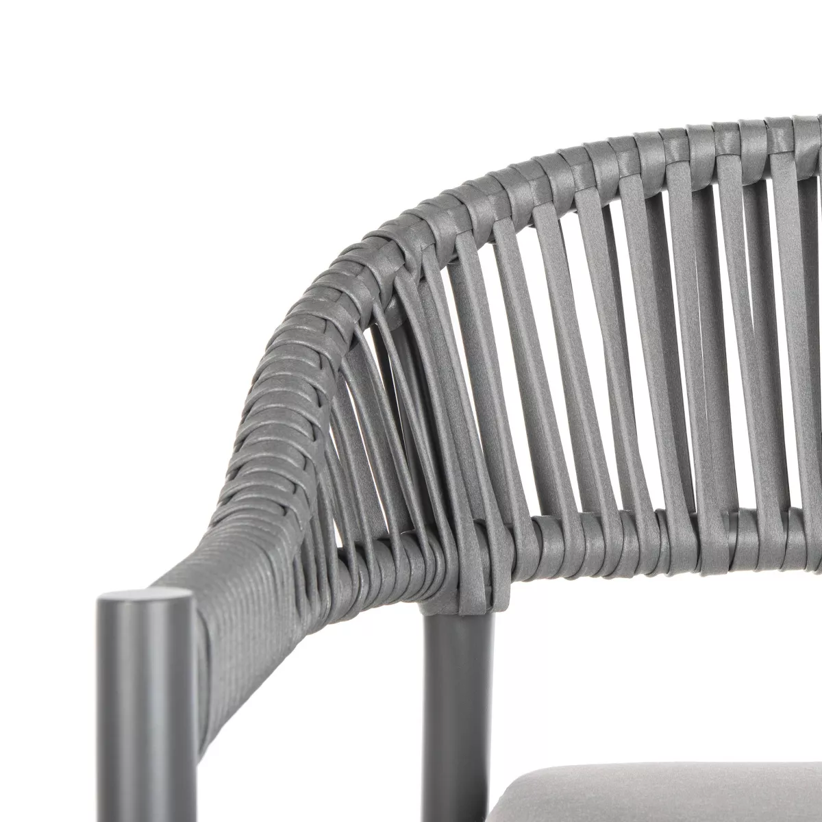 Greer 2pk Stackable Rope Accent Chair - Gray/Gray Cushion - Safavieh