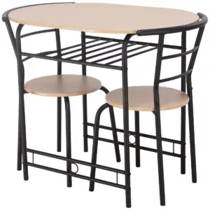 Costway 3 PCS Dining Set Table and 2 Chairs Home Kitchen Breakfast Bistro Pub Furniture