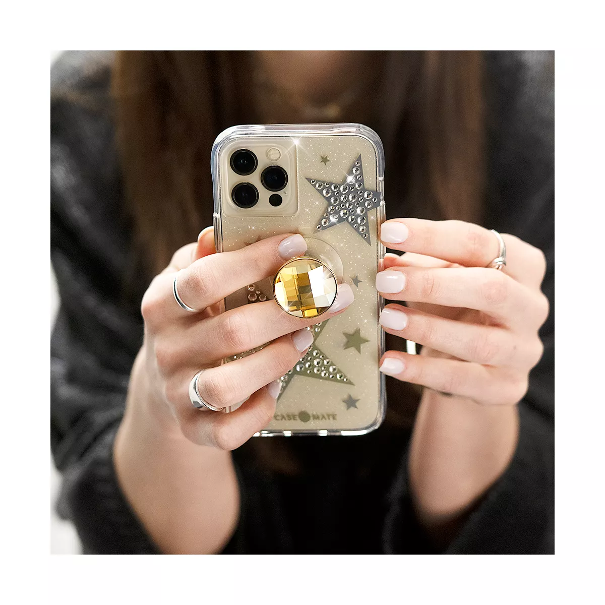 Case-Mate - MINIS - Phone Grip & Stand - Removable for MagSafe Accessory Use - Suction Cup - Champagne Gold