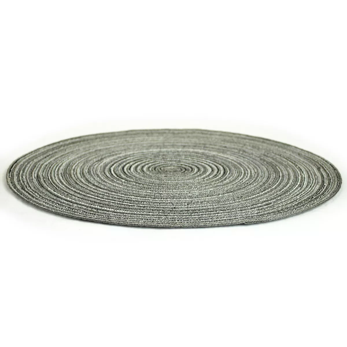 Set of 6 Variegated Round Woven Placemat Gray - Design Imports