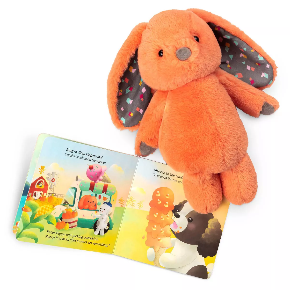 B. toys Board Book & Plush Set Happyhues - Coral Cutie