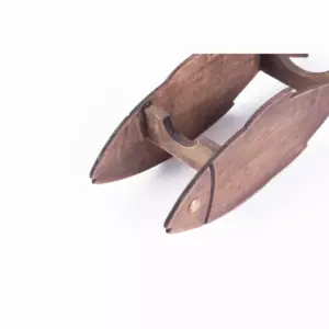 Vintiquewise Wooden Fish Shaped Vintage Decorative Single Bottle Wine Holder