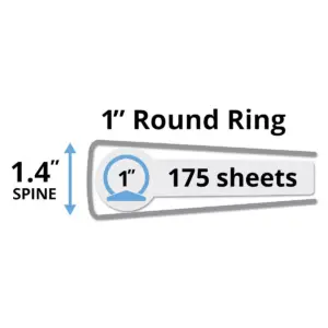 Avery Showcase Economy View Binder w/Round Rings 11 x 8 1/2 1
