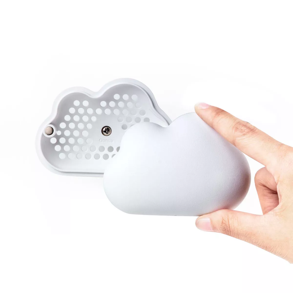 Design Ideas Cloud Wall Hook – Wall Mounted Organization – White, 3.8