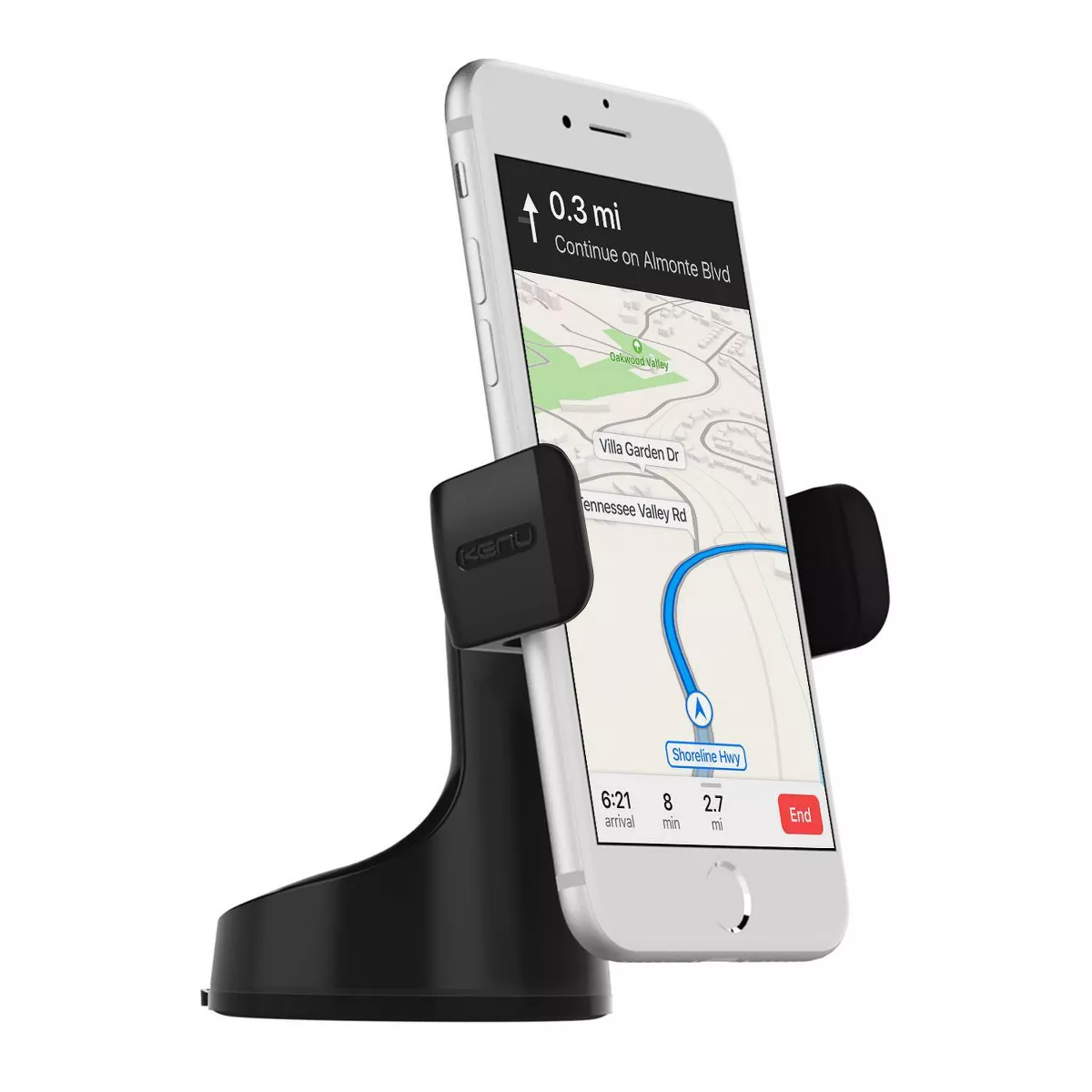 Kenu Airbase Pro Premium Dash & Windshield Suction Mount - Black