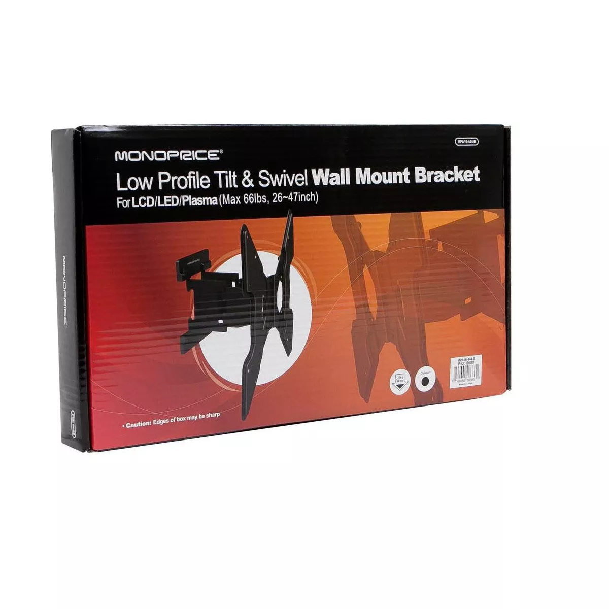 Monoprice Articulating HDTV Wall Mount Bracket (max 66 lbs, 26~47", VESA 100/200/300/400)