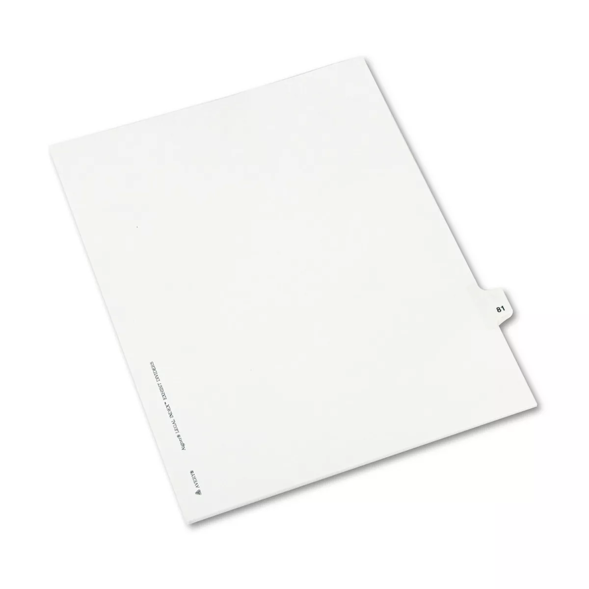 Avery-Style Legal Exhibit Side Tab Divider Title: 81 Letter White 25/Pack 01081