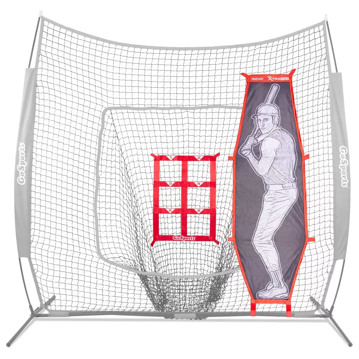 GoSports BASB-SZ-02 Xtraman Batter Target & Strike Zone Baseball & Softball Pitching Accuracy Training Aid Kit (Targets Only)