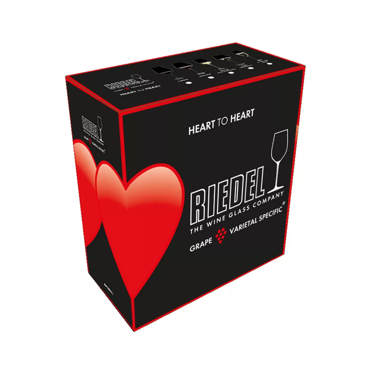 Riedel 6409/0 Heart to Heart Crystal Dishwasher Safe Cabernet Sauvignon Red Wine Glass (2 Pack)
