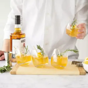 Cathy's Concepts Tipsy Whiskey Glasses 7oz - Set of 4