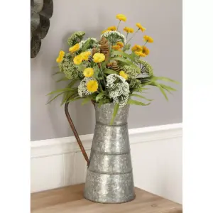 Rectangular Galvanized Metal Watering Jug Planter Gray - Olivia & May