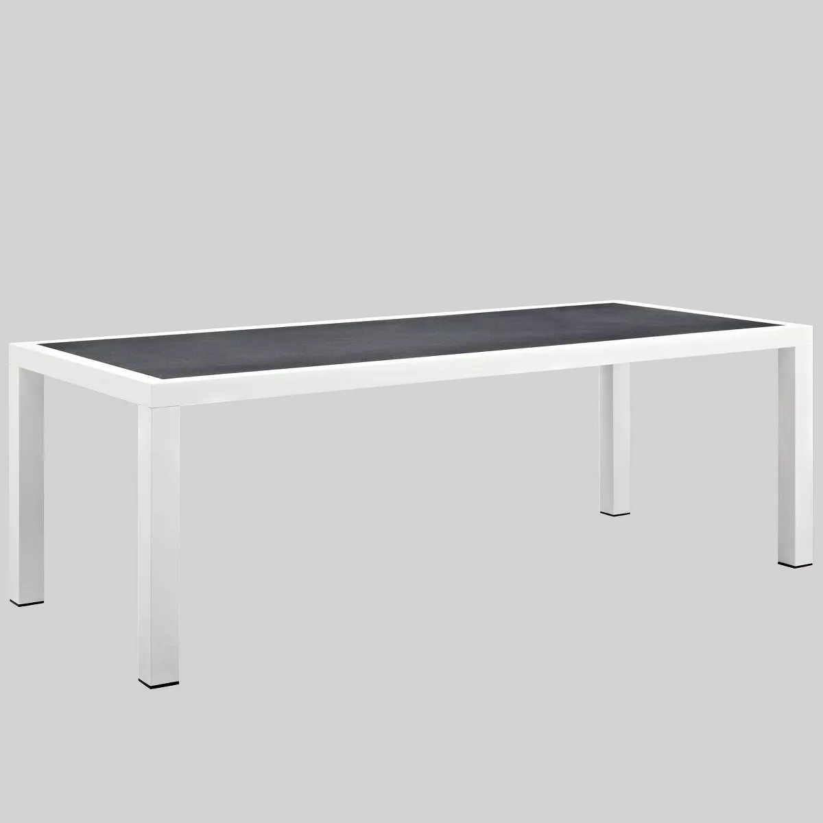 Stance 7pc Outdoor Patio Aluminum Dining Set - White/Navy - Modway