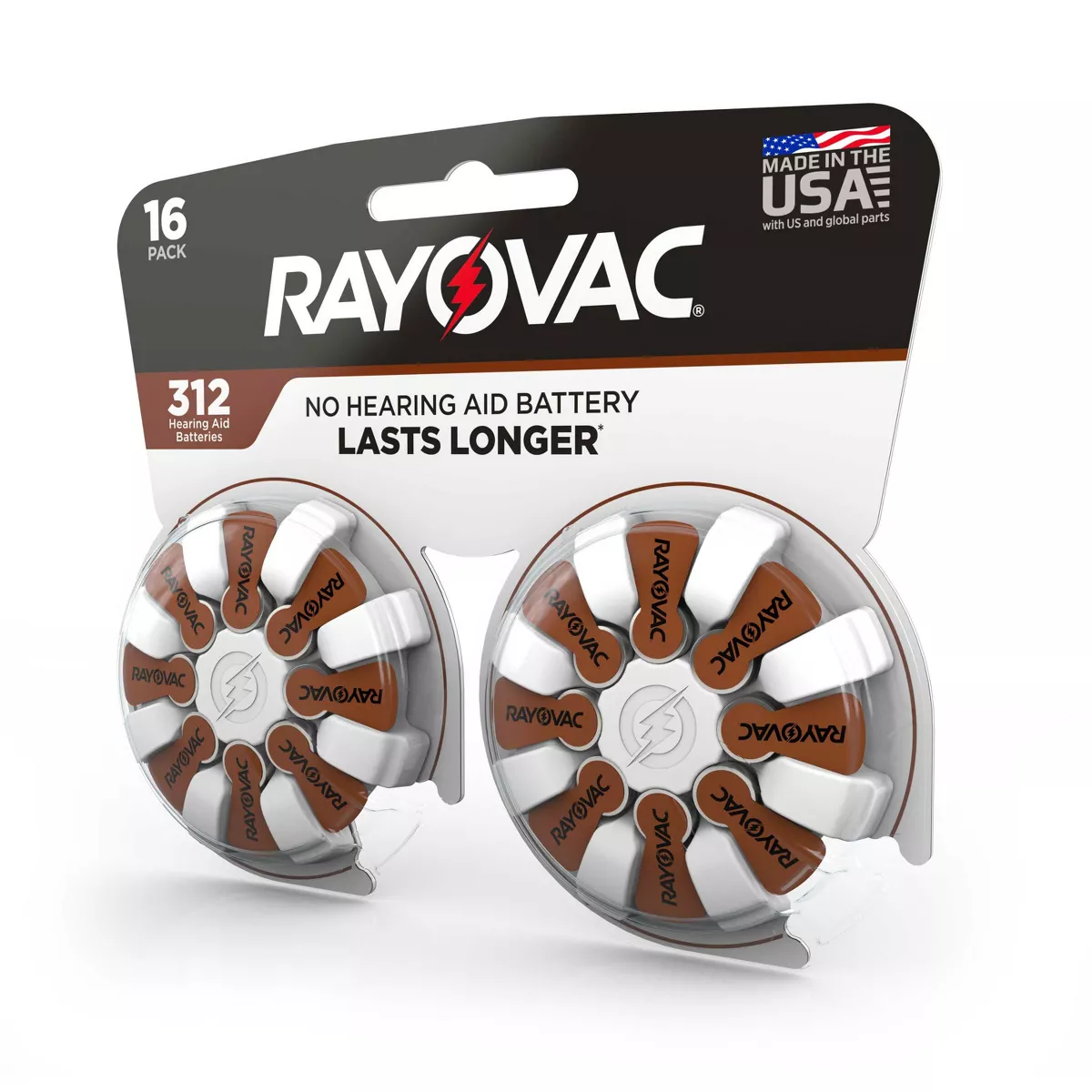 Rayovac Size 312 Hearing Aid Battery - 16pk