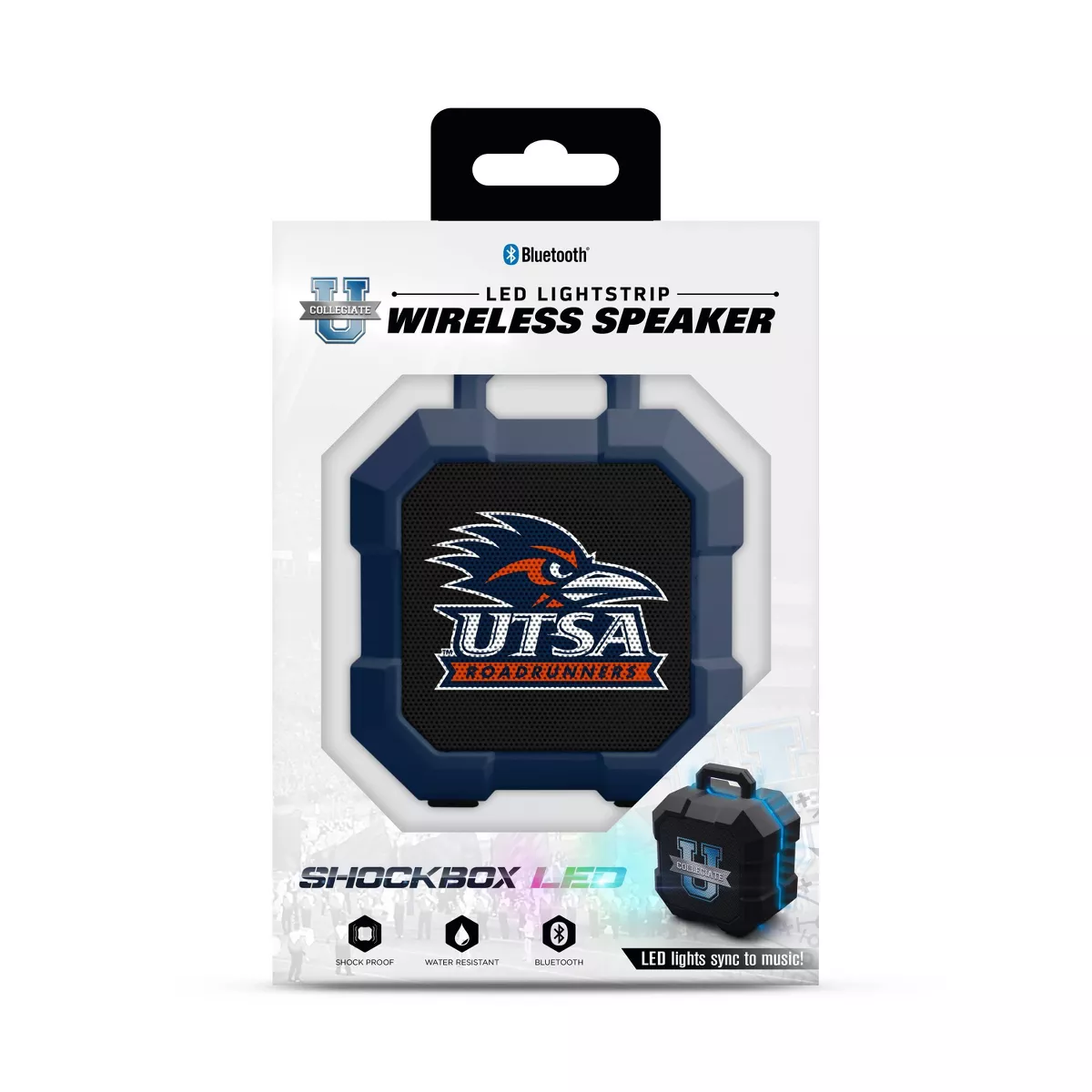NCAA UTSA Roadrunners LED ShockBox Bluetooth Speaker