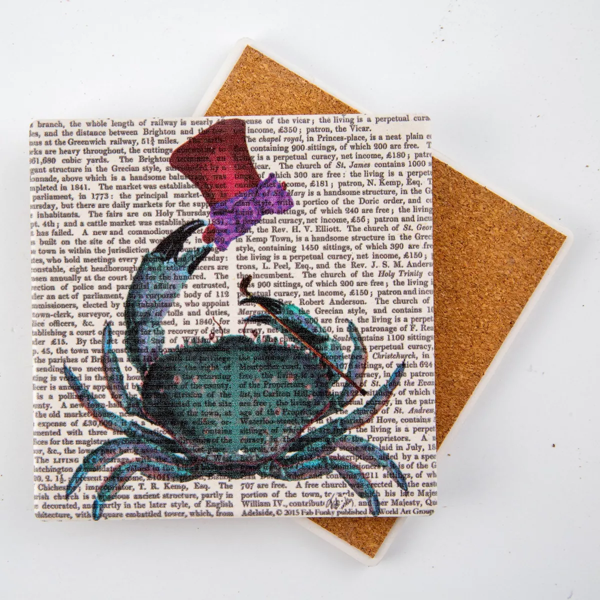 Thirstystone Fishing Lines Coasters Set of 4 - The Dandy Crab