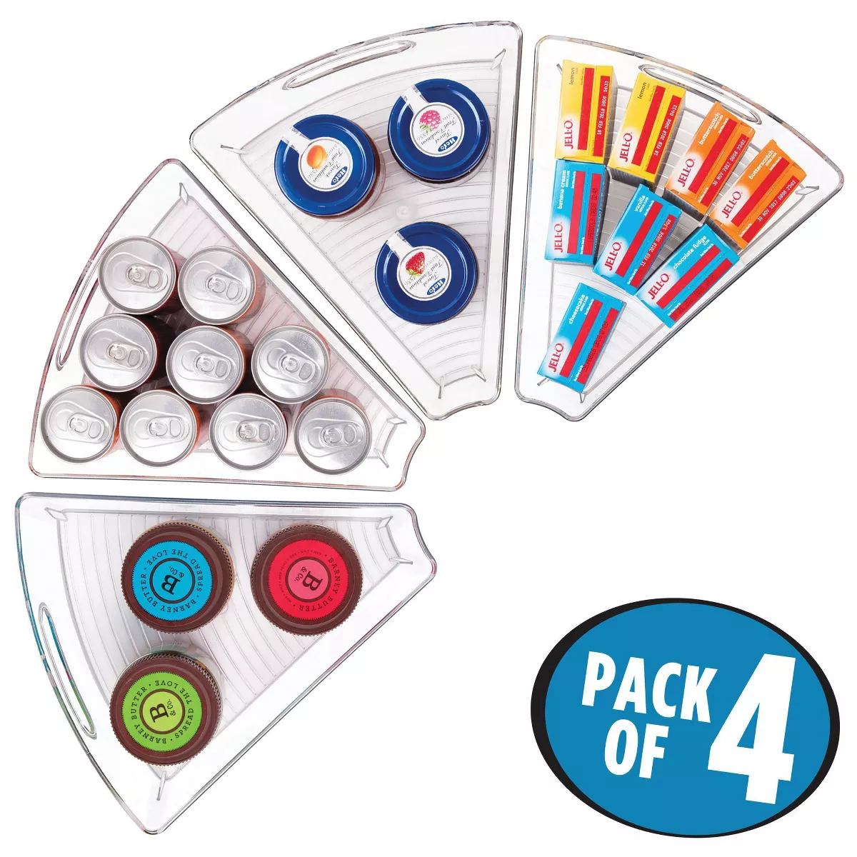 InterDesign Storage 4pk Bins Clear
