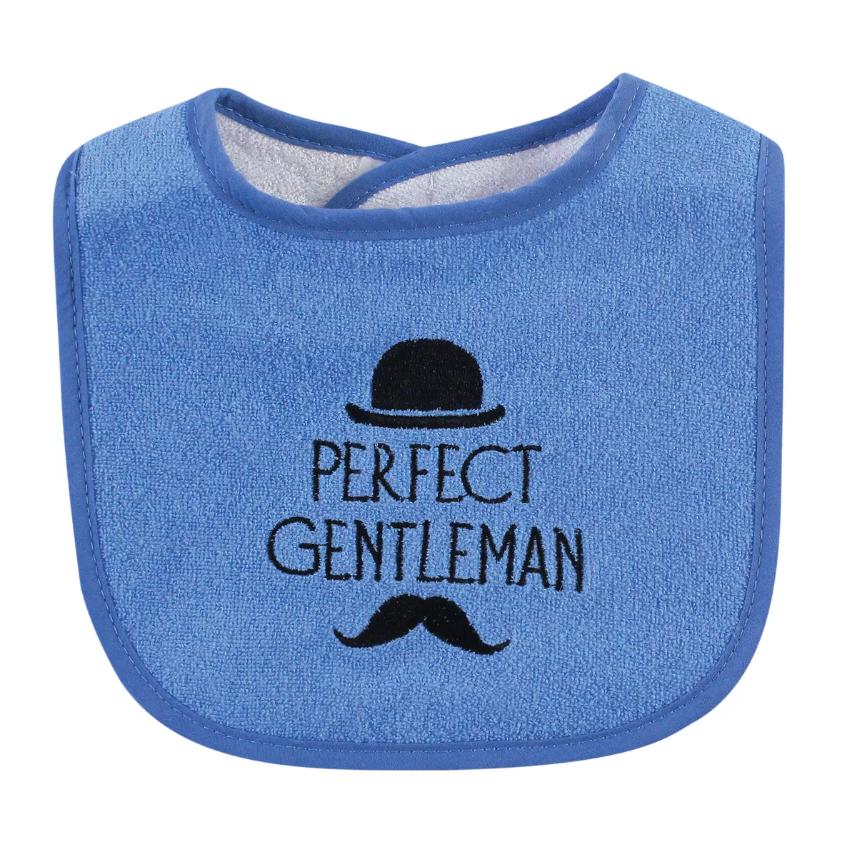 Hudson Baby Infant Boy Cotton Terry Bib and Burp Cloth Set 5pk, Perfect Gentleman, One Size