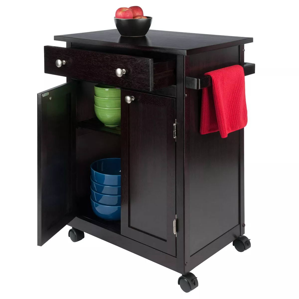 Savannah Kitchen Cart Wood/Coffee - Winsome