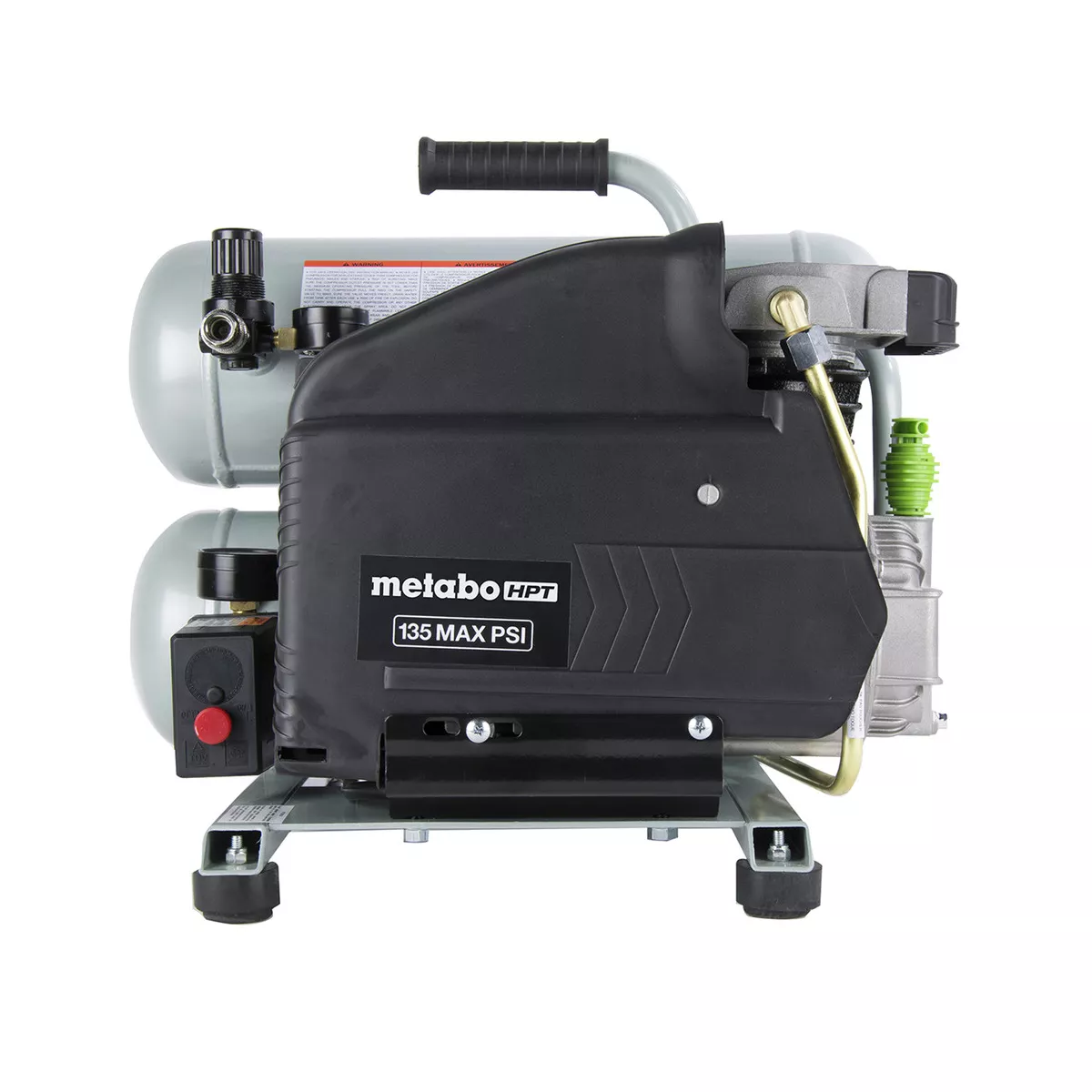 Metabo HPT EC99SM 2 HP 4 Gallon Oil-Lube Twin Stack Air Compressor