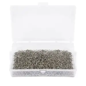 Okuna Outpost 500 Pack Vinyl Coated Screw Eye Hooks, Cup Hook, Silver, 0.21