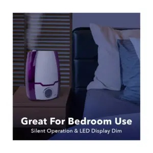Air Innovations 1.37 Gal Ultrasonic Cool Mist Humidifier with Aroma Tray Purple