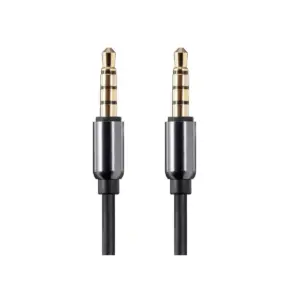 Monoprice Audio Cable - 10 Feet - Black | Auxiliary 3.5mm TRRS Audio & Microphone Cable - Slim, Durable, Gold plated for smartphone, mp3 player,