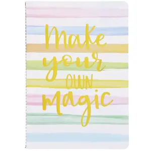 Paper Junkie 6-Pack A5 Watercolor Gold Foil Inspirational Quotes Ruled Notebook Journal (8.27 x 5.67 in, 80 Page)