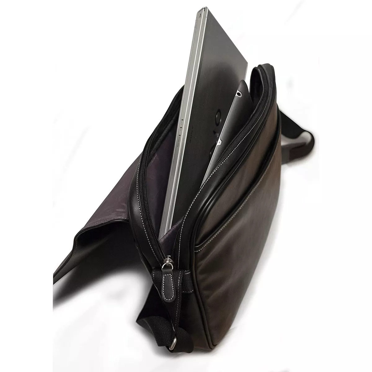 Mobile Edge Slimline Chromebook Laptop Messenger Bag 14 Inch (MEUTSMB5), Black