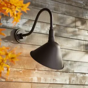 Franklin Iron Works Rustic Farmhouse Outdoor Barn Light Fixture Bronze 18 1/4