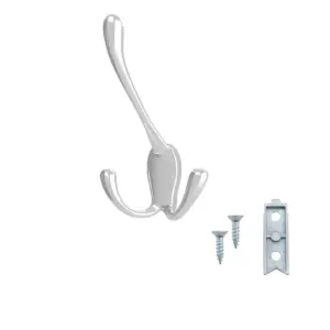 Rev-A-Shelf Sidelines CTWSL-HK-CR-5 Decorative Closet Organizing Wall Hooks for Hanging Aprons, Hats, or Jewelry, Chrome (5 Pack)