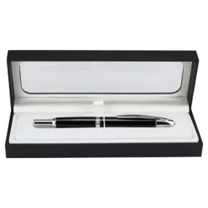 1ct Pilot Vanishing Point Retractable Fountain Pen Fine Point 0.7mm Black Rhodium Barrel Black