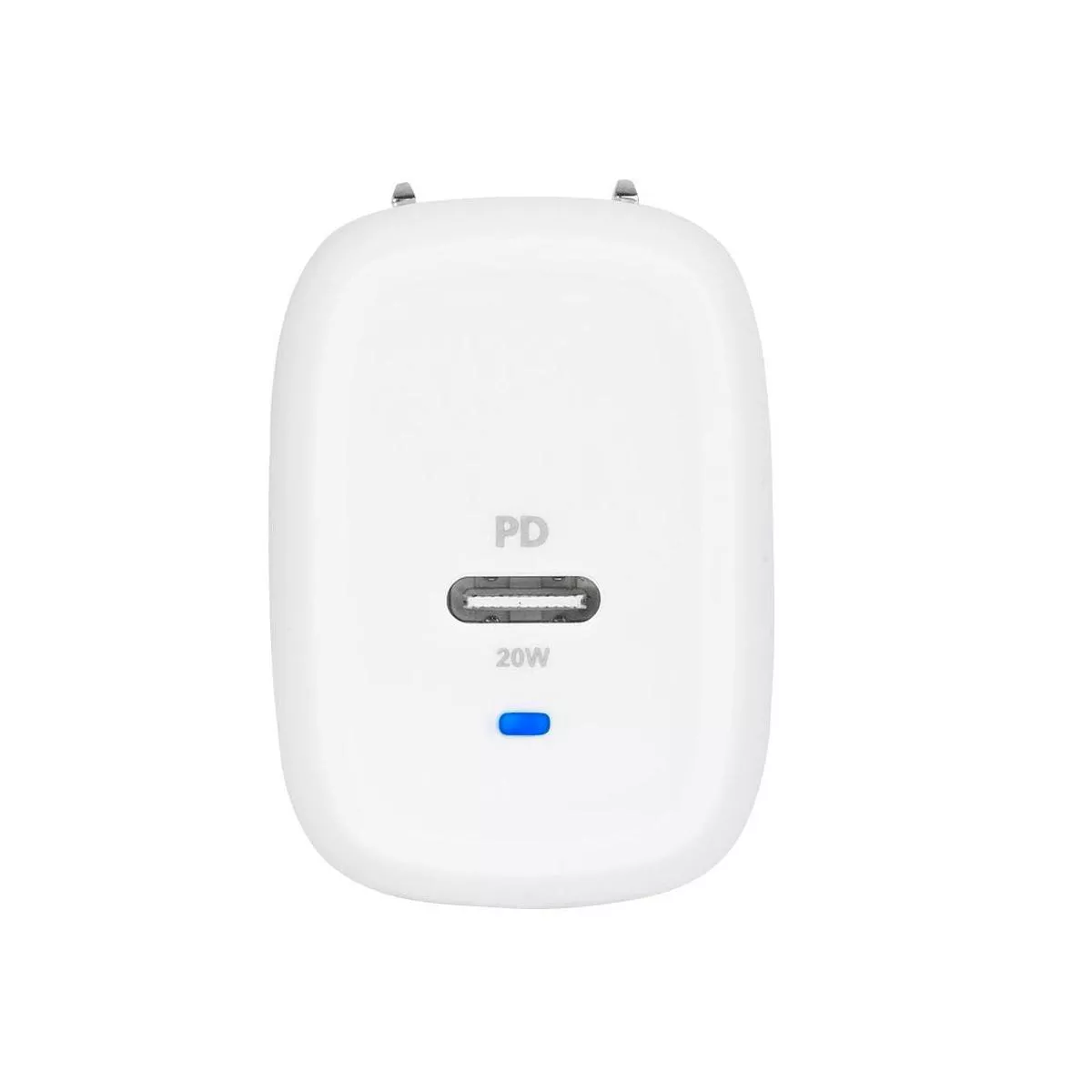 Monoprice USB-C Charger, 20W 1-port PD GaN Technology Foldable Wall Charger White, Power Delivery for MacBook Pro/Air, iPad Pro, iPhone