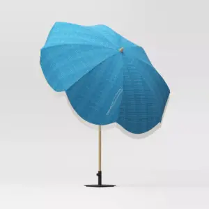7.2' Round Fringed Patio Umbrella Teal - Opalhouse™