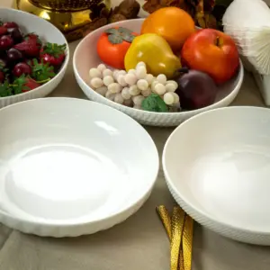 20oz 4pk Porcelain Esme Assorted Bowls White - Elama