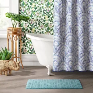 Woven Textured Aqua Bath Rug Aqua - Opalhouse™