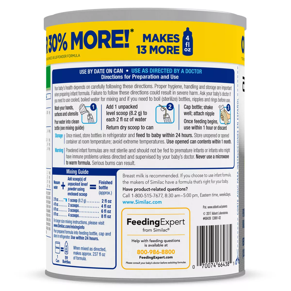 Similac Pro-Advance Non-GMO Infant Formula with Iron Powder - 30.8oz