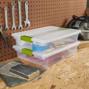 Sterilite Clip Storage Box Green