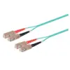 Monoprice OM4 Fiber Optic Cable - 15m (Meter) - SC/UPC-SC/UPC, Multi Mode, Duplex, 50/125 Type, 2.0mm, PVC