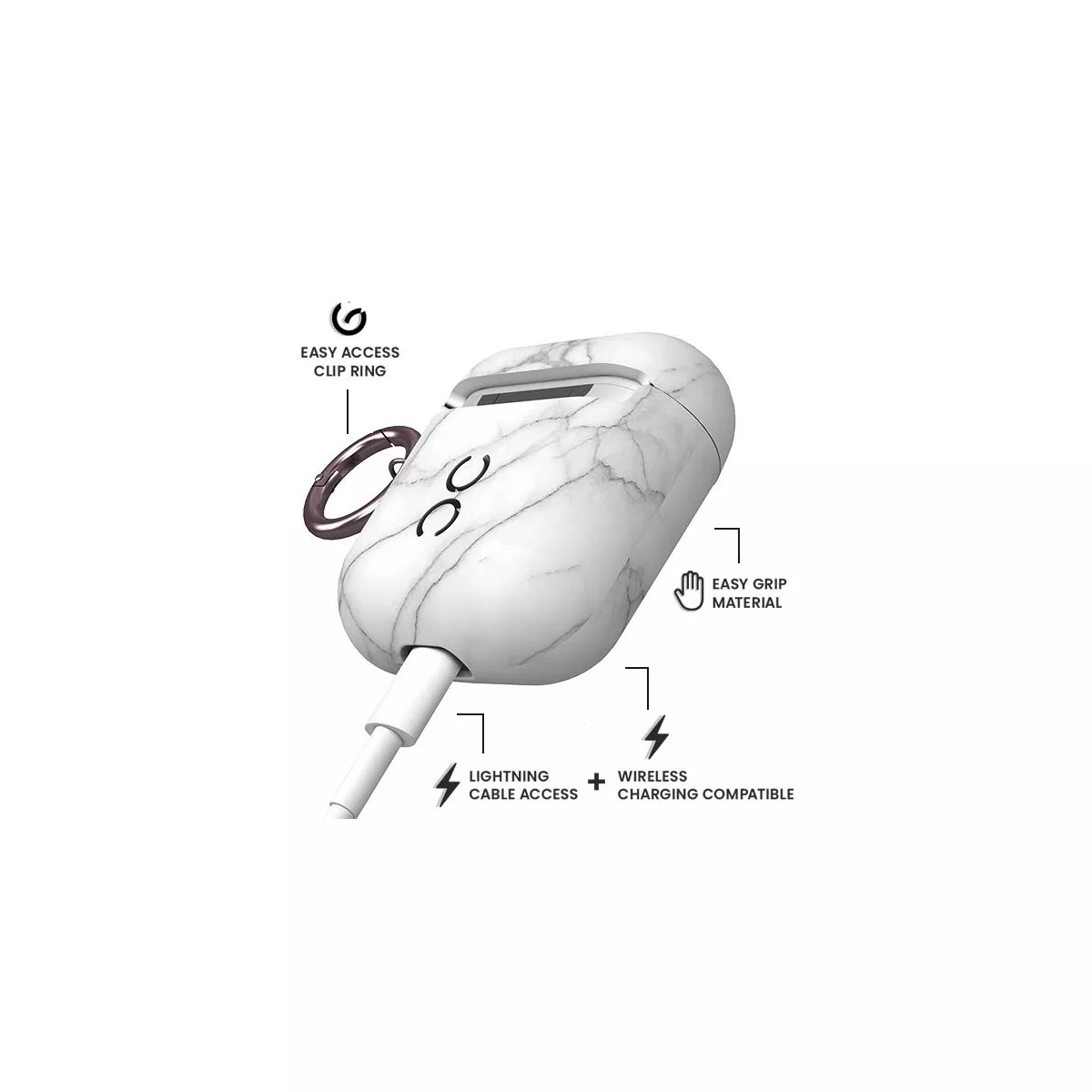 Case-Mate Lumee AirPods Case - White Marble