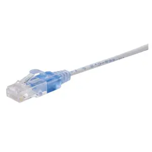 Monoprice Cat6A Ethernet Patch Cable - 3 Feet - White | Network Internet Cord - RJ45, 550Mhz, UTP, Pure Bare Copper Wire, 10G, 30AWG, 10-Pack -
