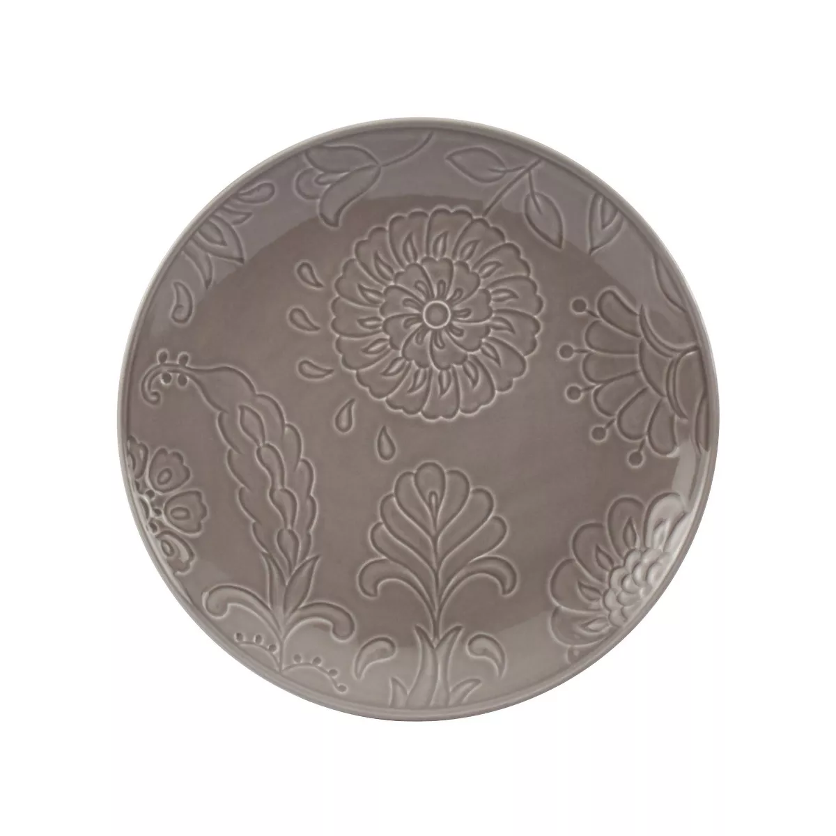 20pc Stoneware Embossed Sophia Dinnerware Set Gray - Tabletops Gallery