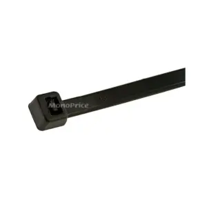 Monoprice 4-inch Cable Tie, 100pcs/Pack, 18 lbs Max Weight - Black