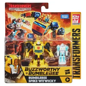 Transformers Buzzworthy Bumblebee War for Cybertron Core Bumblebee & Spike Witwicky 2-Pack