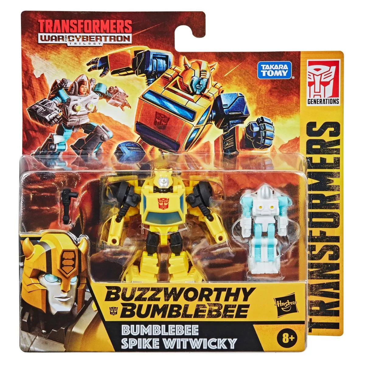 Transformers Buzzworthy Bumblebee War for Cybertron Core Bumblebee & Spike Witwicky 2-Pack