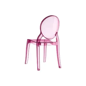 Elizabeth Polycarbonate Patio Dining Chair in Pink - Set of 2 - Compamia