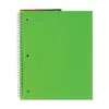 Staples Poly Cover 1 Subject Notebook Wide Ruled 8-1/2" x 11" Green (51452) TR51452M/51452
